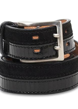 Мужской джинсовый ремень tony perotti 5012 nero (90338) черный