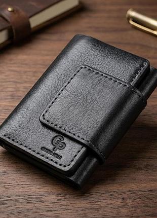 Чоловіче шкіряне портмоне grande pelle 11511 синій