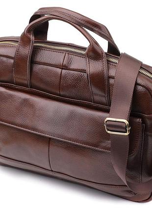 Портфель для чоловіків із натуральної шкіри vintage 23040 коричневий