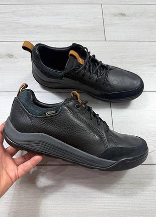 Мужские кожаные туфли кроссовки clarks ashcombe bay#x(мембрана gore-tex) р.42eu 27,5см