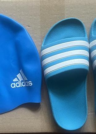 Шльопки та шапка для плавання adidas оригінал