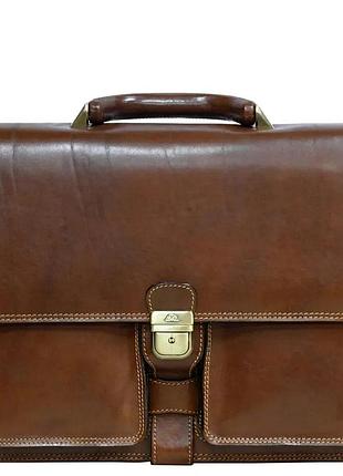 Чоловічий діловий портфель tony perotti italico 8013/42 (90388) коньячний