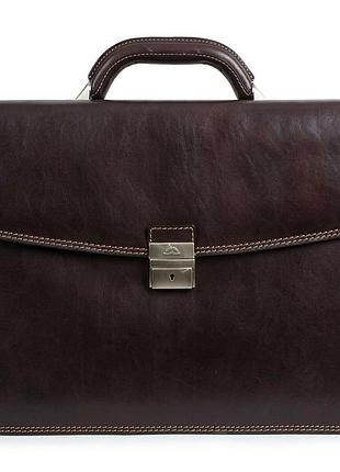 Мужской деловой портфель tony perotti 8009/42 moro (90378) коричневый