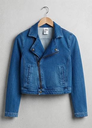 Джинсовий дитячий піджак (унісекс), (косуха) фірми h&m, виробник швеція, розмір 146/10-11 років.