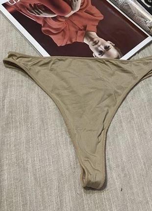 Calvin klein базовые бежевые стринги
