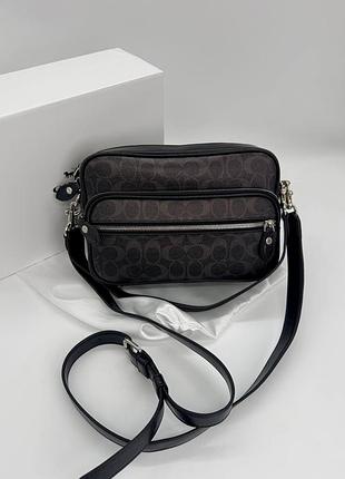 Жіноча сумка преміум coach signature camera bag black