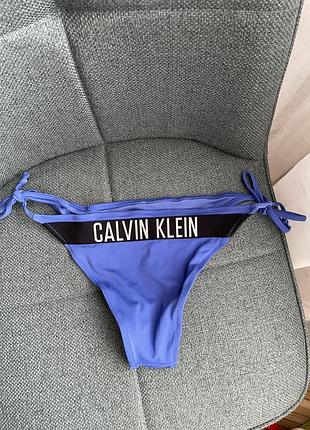 Низ купальника calvin klein з логотипом розмір s синій