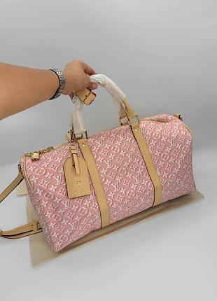 Жіноча сумка преміум keepall 45 monogram pink