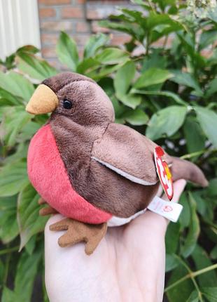 Коллекционная винтажная птичка early ty beanie babies 1998