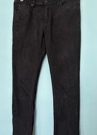 Чоловічі чорні джинси paper denim & cloth w34/l32 (slim/skinny, стрейч)