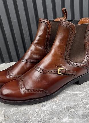 Louis vuitton wingtip chelsea boots чоловічі черевики челсі шкіра оригінал 46 eur