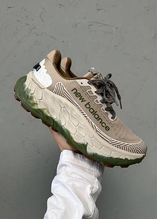 Бежевые кроссовки унисекс new balance fresh foam more trail v3 beige khaki х нью беланс 37