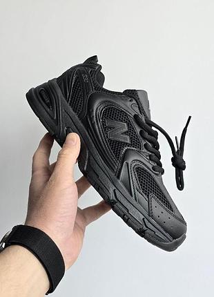 Женские черные кроссовки new balance 530 black х нью беланс 41