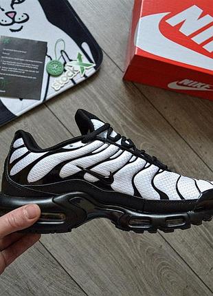 Мужские черно-белые кроссовки nike air max tn plus white black х эйр макс тн 41
