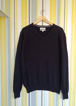 Светр р.l-xl marks&spencer джемпер 100% кашемір чорний