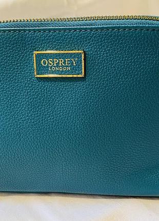 Osprey — бирюзовая косметичка из натуральной кожи