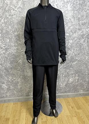 Nike dri-fit спортивный костюм 147-158 см подростковый черный