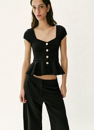 Топ  кофточка zara з гудзиками розмір с