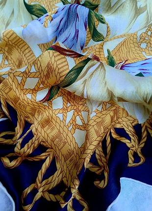 Шикарный большой платок suzhou yuhua silk из качественного шелка хустка шовкова шов роуль