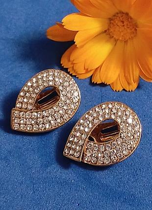 Сияющие, винтажные клипсы. америка.