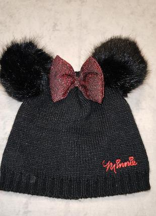 Шапка disney с помпонами