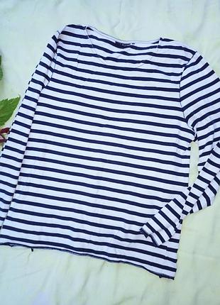 Смугаста футболка з рукавом, тельняшка,l-xl,cold methood.
