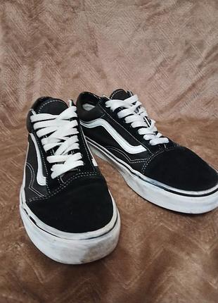 Черные кеды vans с замшей