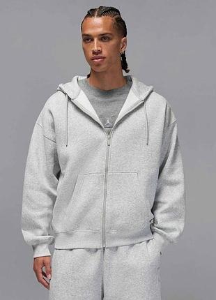 Кофта чоловіча jordan brooklyn fleece oversized full-zip (ib7231-050)