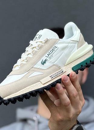 👟 кросівки  lacoste elite active white grey   / наложка bs👟