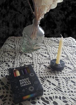 Маленькі свічки spirit of equinox без запаху з колекції magic spell червоного кольору love (любов) набір 12 шт