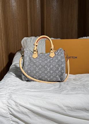 Сумка speedy soft 30 monogram denim washed gray s04060