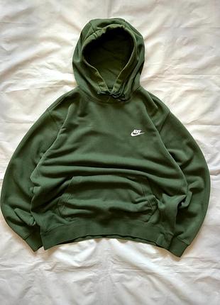 Худі зелене базове nike hoodie basic