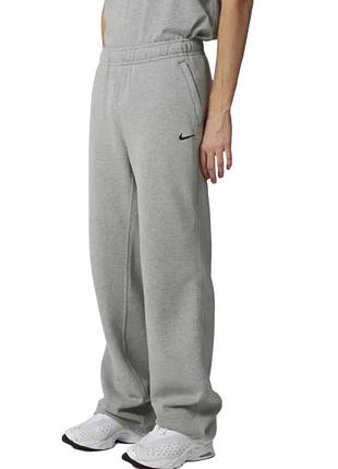 Nike x nocta флісові штани-джоггери cs з відкритим низом темно-сірі чоловічі штани сірий fz4675-063