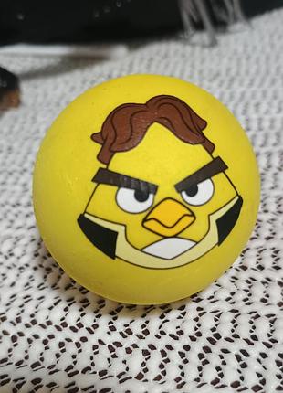 Коллекционный мячик angry birds star wars koosh han solo faceball hasbro желтый вспененный оригинал игрушка для запуска рогатки бластера