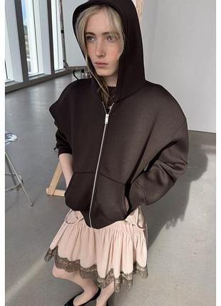 Бавовняна толстовка zara оверсайз