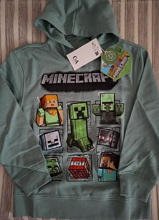 Новое худи кофта minecraft c&amp;a на байке, 140 р.