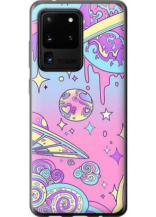 Чехол силиконовый на телефон samsung galaxy s20 ultra розовая галактика "4146u-1831-58250"