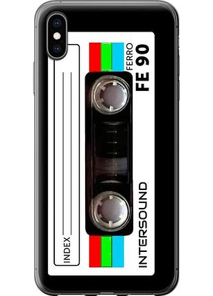 Чехол 2d пластиковый на телефон iphone xs max кассета с90 "4894t-1557-58250"