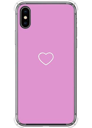 Чохол силіконовий протиударний с посиленими кутами на телефон iphone x серце 2 "4863sp-1050-58250"