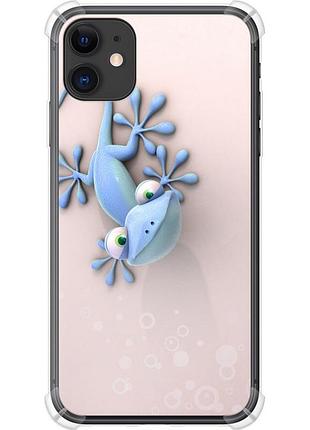 Чехол силикон с усиленными углами на телефон iphone 11 геккончик "1094sp-1722-58250"