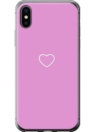 Чехол силиконовый на телефон iphone x сердце 2 "4863u-1050-58250"