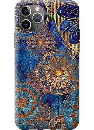 Чехол 2d пластиковый на телефон iphone 11 pro max золотой узор "678t-1723-58250"