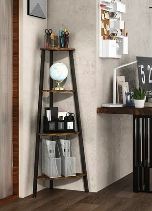 Етажерка costway leo кутова в стилі loft