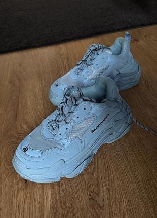 Кросівки balenciaga triple s blue