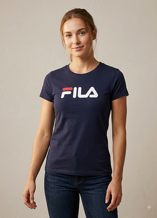 Жіноча темно-синя футболка fila розмір m