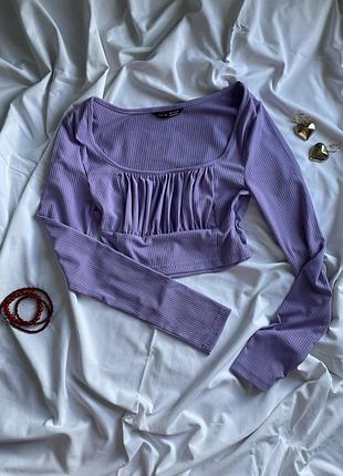 Лавандовий лонгслів  shein