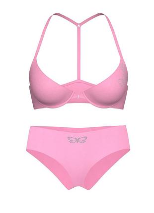 Комплект белья со стразами victoria's secret pink