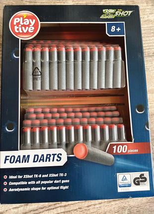 Новий набір м'яких патронів playtive x-shot foam darts 100 шт оригінал
