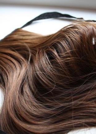 Длинные волосы хвост на гребне с лентами парик5 фото