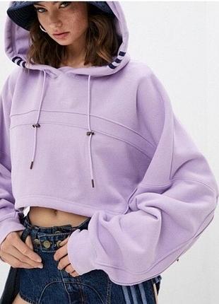 Обʼємна укорочена кофта худі adidas ivy park